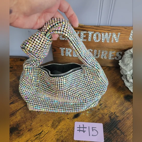 Like New Montana West Crystal Embellished Handbag aurora borialis - Picture 10 of 11